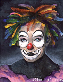 Un des portraits de la série "Clowns"