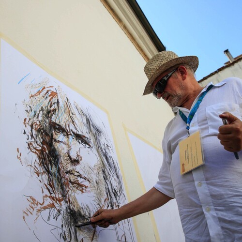 Rosinski en pleine création.