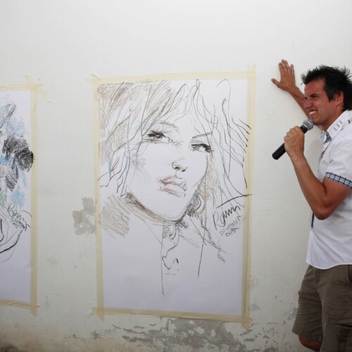 Rosinski en pleine création.