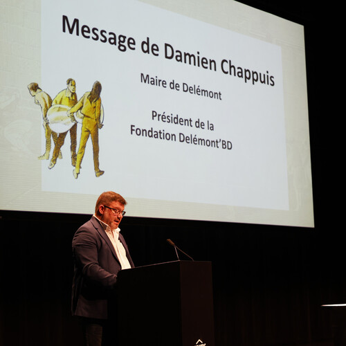 Discours de Damien Chappuis, maire de Delémont et président de la Fondation Delémont'BD