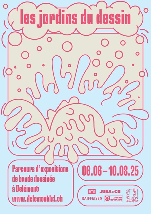 Affiche officielle des Jardins du dessin lors de la 11e édition de Delémont'BD